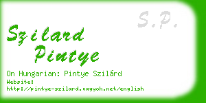 szilard pintye business card